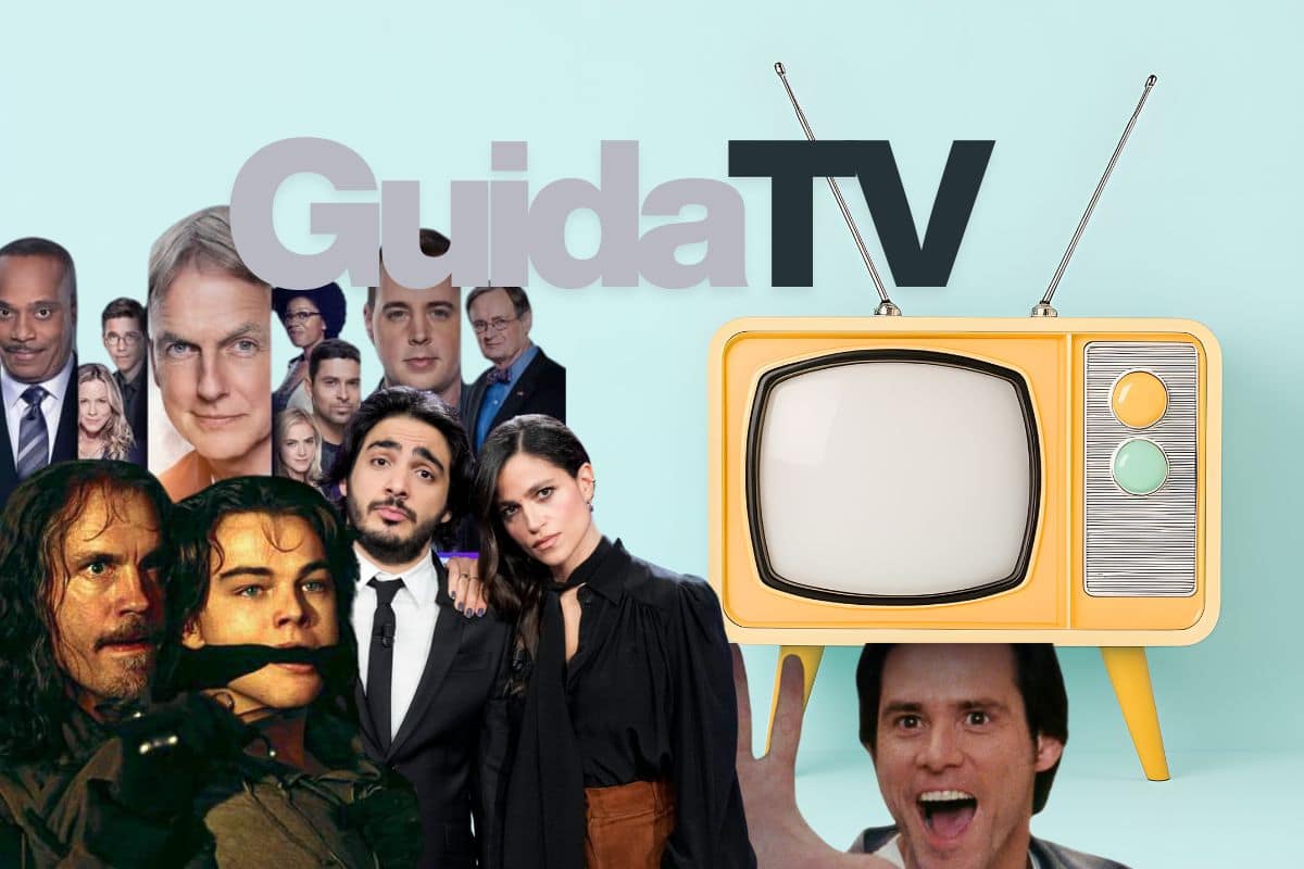 scritta guida tv, televisione e screen programmi tv