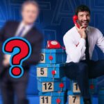 screen locandina rai affari tuoi e sagoma enzino iacchetti pixellata