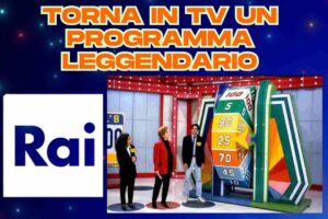logo rai scena del vecchio programma ok il prezzo è giusto scritta